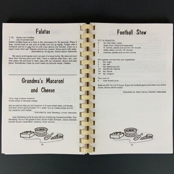 Nebraskas Kitchen Kids Cookbook Compiled by Kelly Moore Guenzel 1994 Spiral - Picture 9 of 13